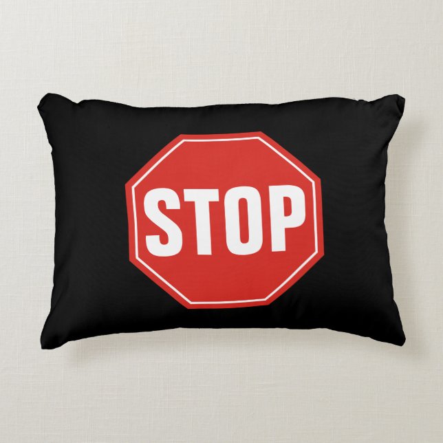 STOP Bord Decoratief Kussen (Voorkant)
