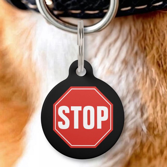 STOP Bord ID Label Huisdierpenning (Creator heeft geüpload)