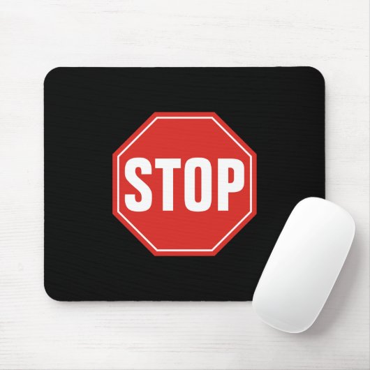 STOP Bord Muismat (Met muis)