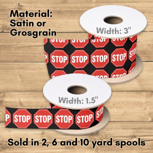STOP Bord Satijnen Lint