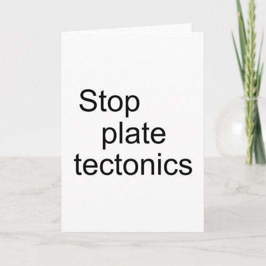 Stop bord-tektonica kaart (Voorkant)