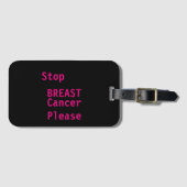 STOP BREAST CANCER BAGAGELABEL (Voorkant (horizontaal))