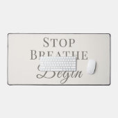 Stop Breathe Begin – Mindful Bureaubladherinnering Bureaumat (Keyboard & Muis)