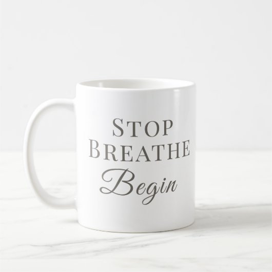 Stop Breathe Begin – Mindful Koffiemok (Links)