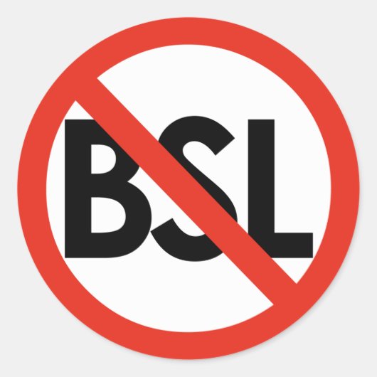 Stop BSL! Anti-BSL grote Stickers (Voorkant)