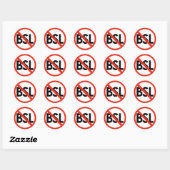 Stop BSL! Anti-BSL kleine stickers (Vel)