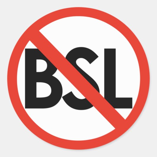 Stop BSL! Anti-BSL kleine stickers (Voorkant)