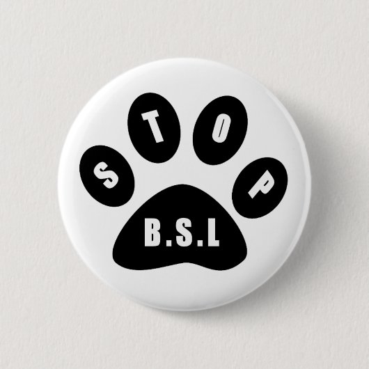 Stop BSL-pop Ronde Button 5,7 Cm (Voorkant)