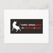 Stop Bull Fighting! Briefkaart (Voorkant)