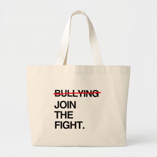 STOP BULLYING KOMEN IN DE STRIJD GROTE TOTE BAG (Voorkant)