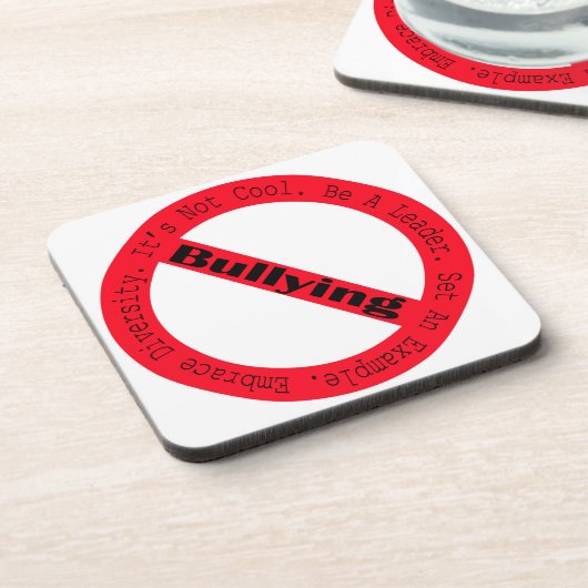 Stop Bullying-Logo by Shirley Taylor Bier Onderzetter (Linkerzijde)