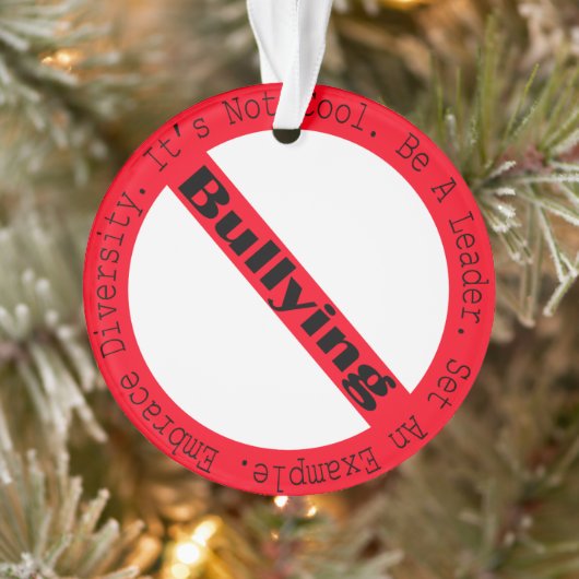 Stop Bullying-Logo by Shirley Taylor Ornament (Boom)