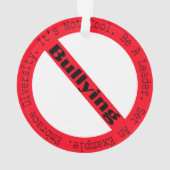 Stop Bullying-Logo by Shirley Taylor Ornament (achterkant)