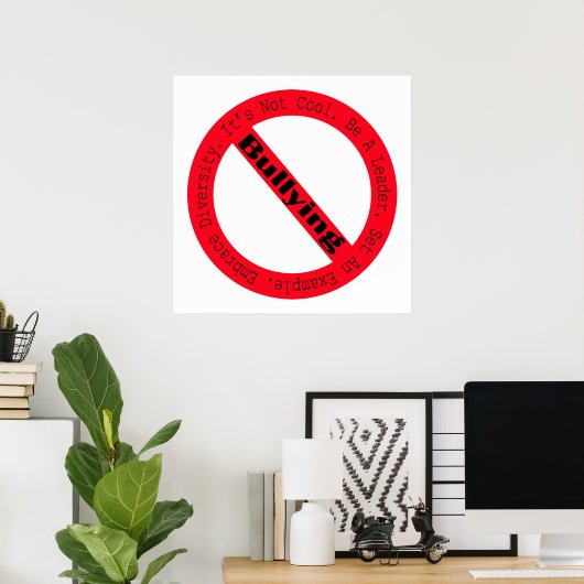 Stop Bullying-Logo by Shirley Taylor Poster (Thuiskantoor)