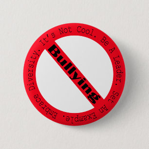 Stop Bullying-Logo by Shirley Taylor Ronde Button 5,7 Cm