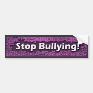 Stop Bullying Paarse Brick Bumpersticker