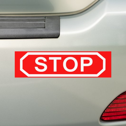 STOP-bumpersticker Bumpersticker (Op auto)