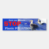 STOP Bumpersticker van plastische vervuiling (Voorkant)
