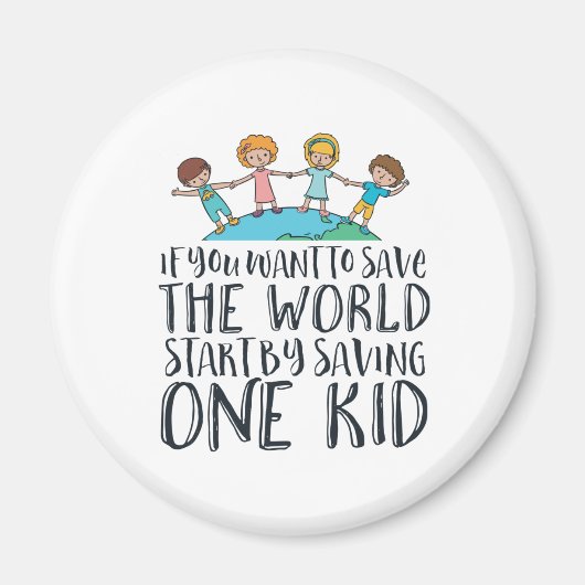 Stop campagne tegen kindermisbruik Hoop en liefde Magneet (Voorkant)