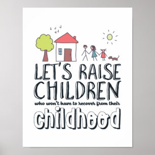 Stop campagne tegen kindermisbruik Hoop en liefde Poster