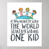 Stop campagne tegen kindermisbruik Hoop en liefde Poster (Voorkant)