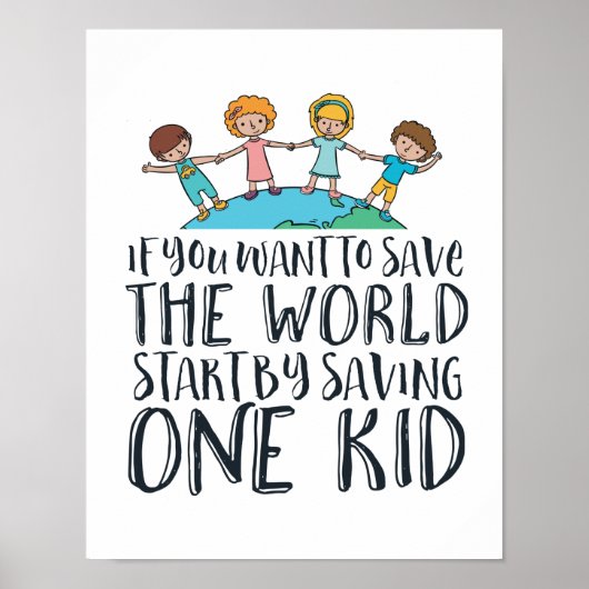 Stop campagne tegen kindermisbruik Hoop en liefde Poster (Voorkant)