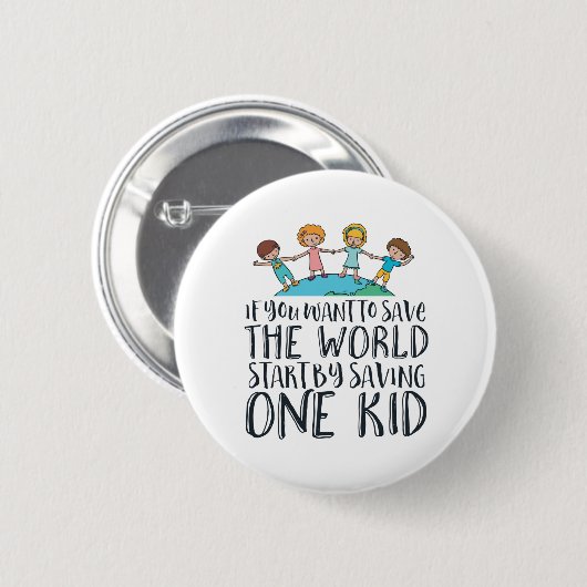 Stop campagne tegen kindermisbruik Hoop en liefde Ronde Button 5,7 Cm (Voorkant /achterkant)