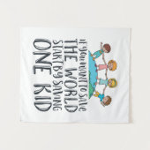 Stop campagne tegen kindermisbruik Hoop en liefde Wandkleed (Voorkant (horizontaal))