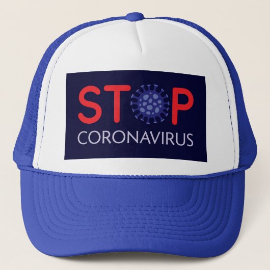 Stop campagne voor verspreiding van het coronaviru trucker pet (Voorkant)