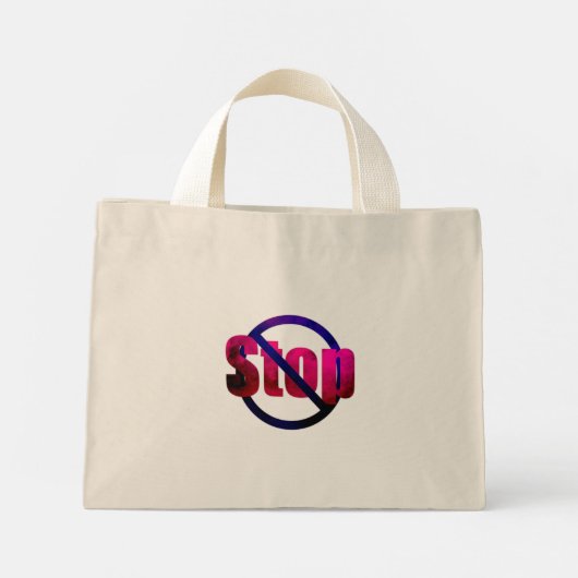 Stop Canvas tas (Achterkant)