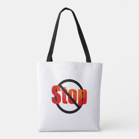Stop Canvas tas (Achterkant)