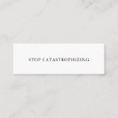 STOP CATASTROPHIZING Self Talk Mini Kaart No. 7 Visitekaartje (Voorkant)