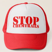 Stop Chemtrails - Boné Trucker Pet (Voorkant)