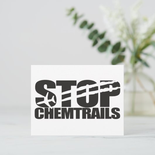 Stop Chemtrails Briefkaart (Staand voorkant)