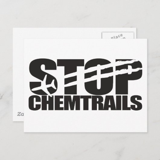Stop Chemtrails Briefkaart (Voorkant / Achterkant)