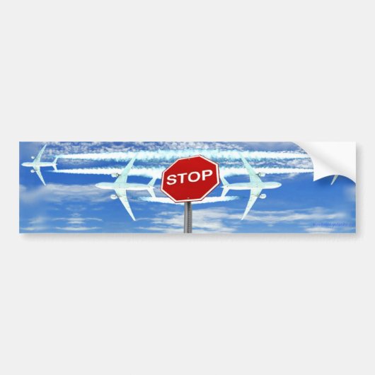 Stop Chemtrails Bumpersticker (Voorkant)