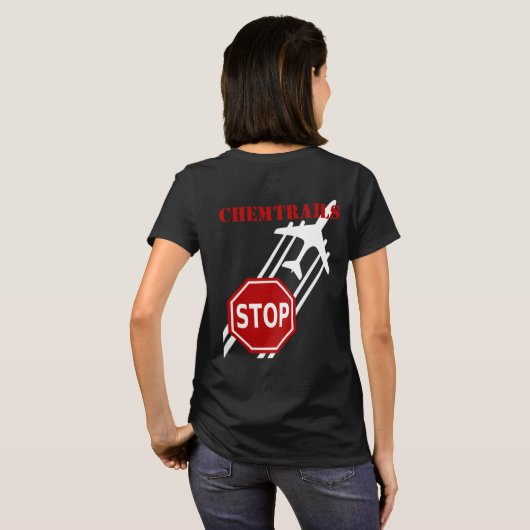 Stop Chemtrails donker shirt (Achterkant volledig)
