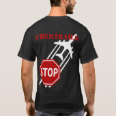 Stop Chemtrails donker shirt (Achterkant)