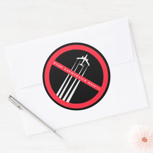 STOP CHEMTRAILS NU GEWELDIGE STICKERS (Envelop)