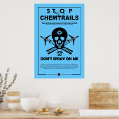 Stop Chemtrails Poster (Keuken)