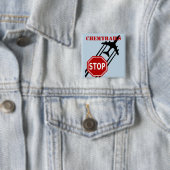 Stop chemtrails vierkante button 5,1 cm (In situ)