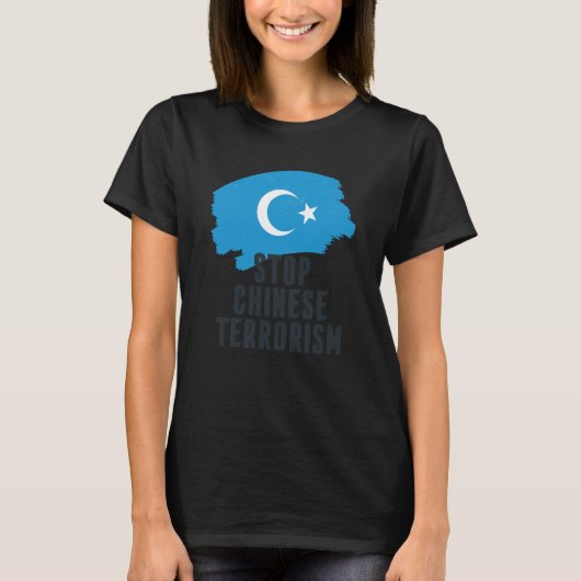 Stop Chinees terrorisme T-shirt (Voorkant)