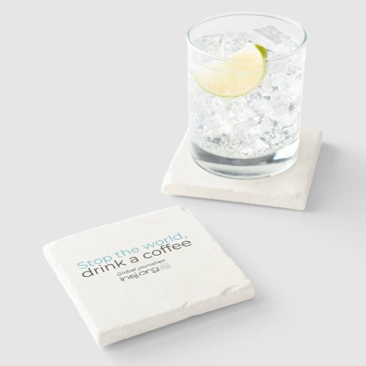 Stop - Coasters  Stenen Onderzetter (Zijkant)