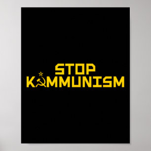 Stop Commie-la-Harris Kamala Communisme Trump Supo Poster