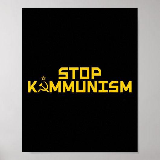 Stop Commie-la-Harris Kamala Communisme Trump Supo Poster (Voorkant)