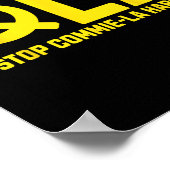 Stop Commie-la-Harris Kamala Communisme Trump Supo Poster (Hoek)