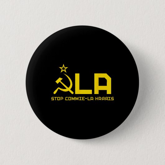 Stop Commie-la-Harris - Kommie Kamala Harris Ronde Button 5,7 Cm (Voorkant)