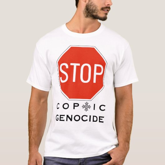 STOP COPTISCH GENOCIDE T-SHIRT (Voorkant)