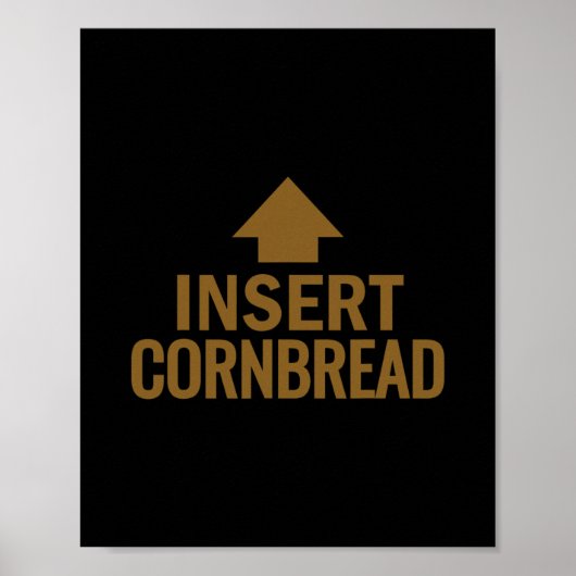 Stop Cornbread Grappige Thanksgiving Wijzende Pijl Poster (Voorkant)