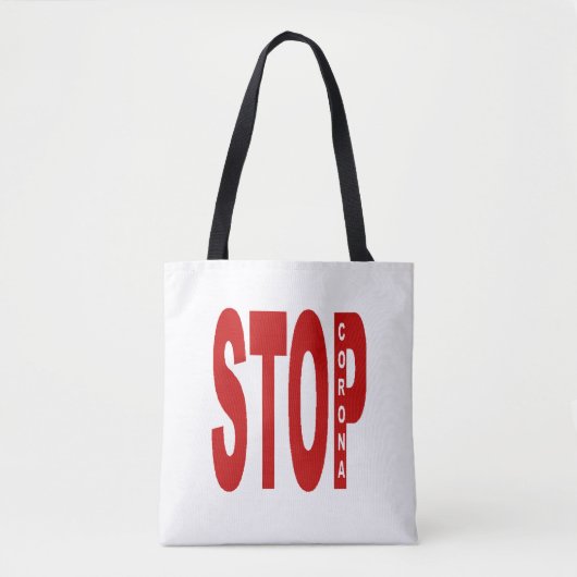 STOP CORONA-draagtas Tote Bag (Voorkant)